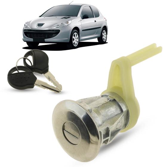 Imagem de Cilindro da Porta Dianteira Com Chave Peugeot 206 2001 a 2006 207 2008 a 2014 Hatch Sedan Wagon Passion Hoggar