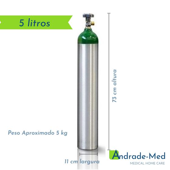 Imagem de Cilindro De Aço Oxigênio Aluminio 4,6 Litros - 0,7m³