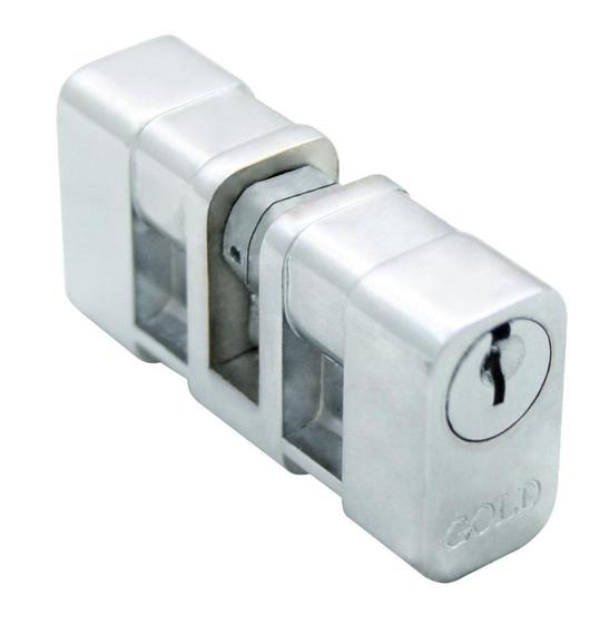 Imagem de Cilindro Fechadura 619 Gold Zamac com 2 Chaves - Gold