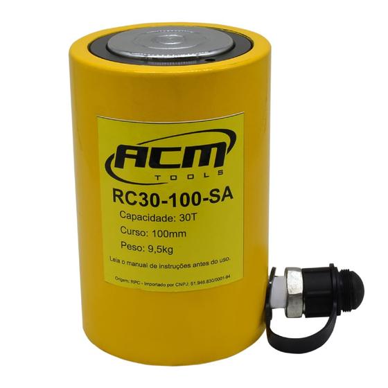 Imagem de Cilindro Hidráulico 30 Ton Simples Ação RC30100SA ACM TOOLS