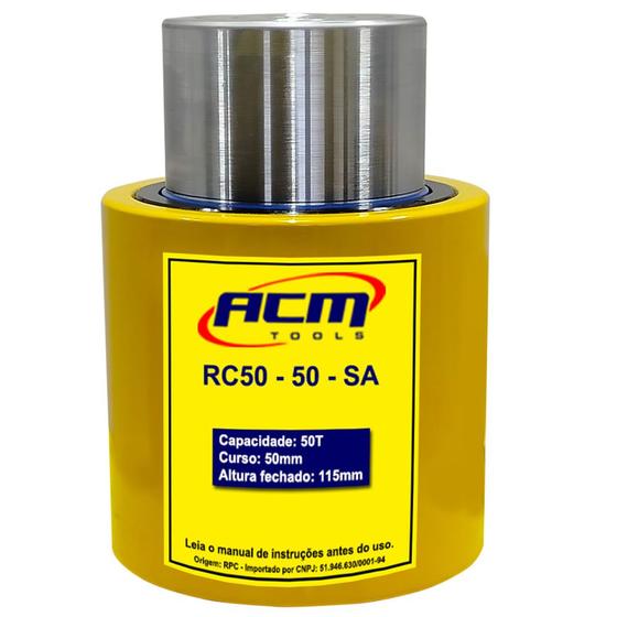 Imagem de Cilindro Hidráulico 50Ton SIMPLES AÇÃO RC50-50-SA ACM TOOLS