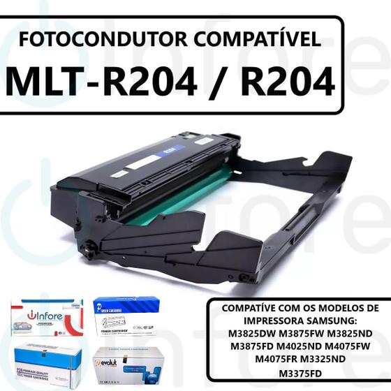 Imagem de Cilindro MLT-R204 R204 para Impressora M4025ND M4075FW M4075FR M3325ND M3375FD M3875FW Compatível