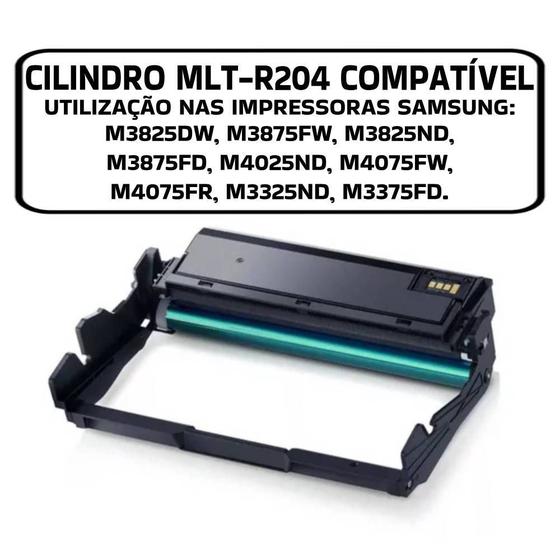 Imagem de Cilindro Para Uso Em Samsung Mlt-r204 M4025 M4075 M3375 3875