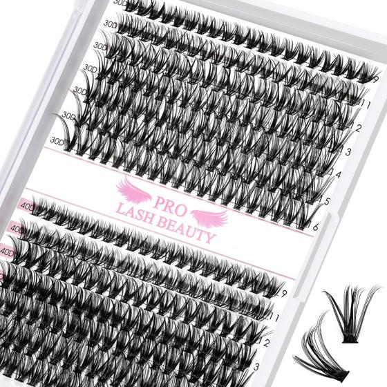 Imagem de Cílios individuais PRO LASHBEAUTY 280 unidades 30D+40D mistos 9-16 mm