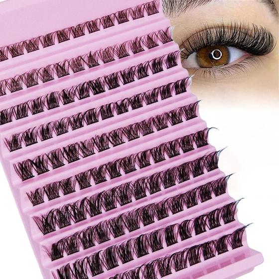 Imagem de Cílios Individuais Wispy - Extensões de Cílios com Aspecto Natural - 120 Peças (8-16mm)