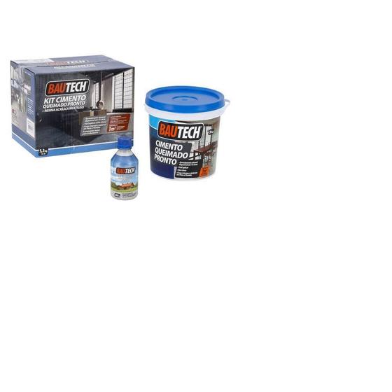 Cimento Queimado 5kg + Resina Acrílica Bautech - Cores Menor preço em Cimento Queimado 5kg + Resina Acrílica Bautech - Cores