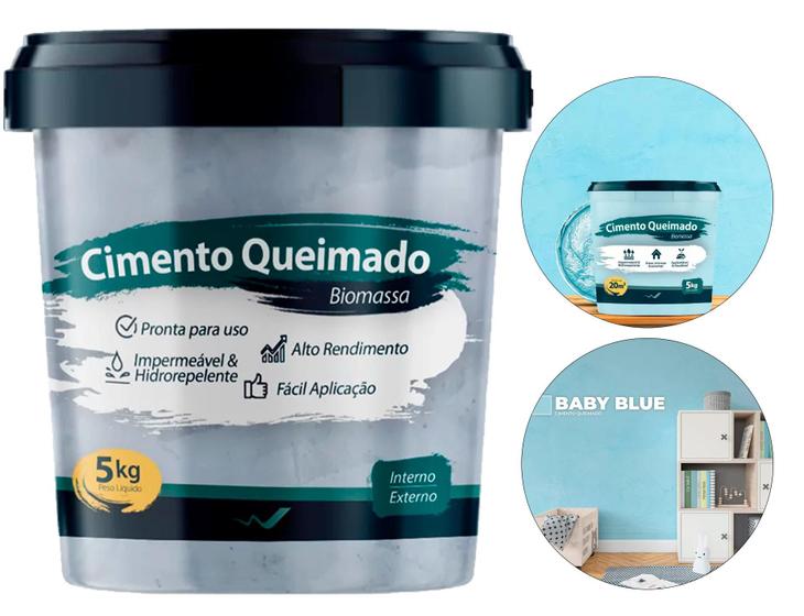 Cimento Queimado Baby Blue 5kg - Cq0003 Menor preço em Cimento Queimado Baby Blue 5kg - Cq0003