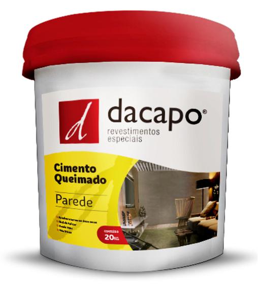 Imagem de Cimento Queimado Parede Branco 20kg - DACAPO