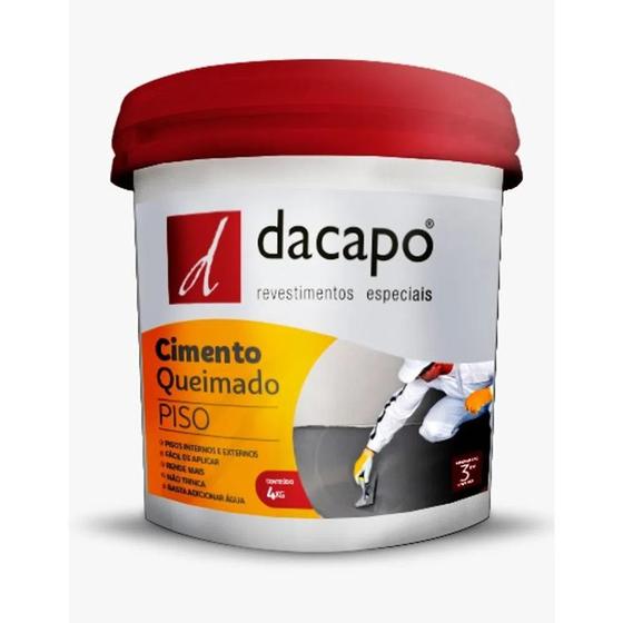 Imagem de Cimento Queimado Piso Concreto 4kg - DACAPO