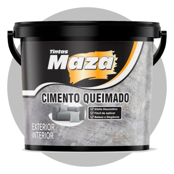 Imagem de Cimento Queimado Revestimento Parede 5,6kg Maza Cinza