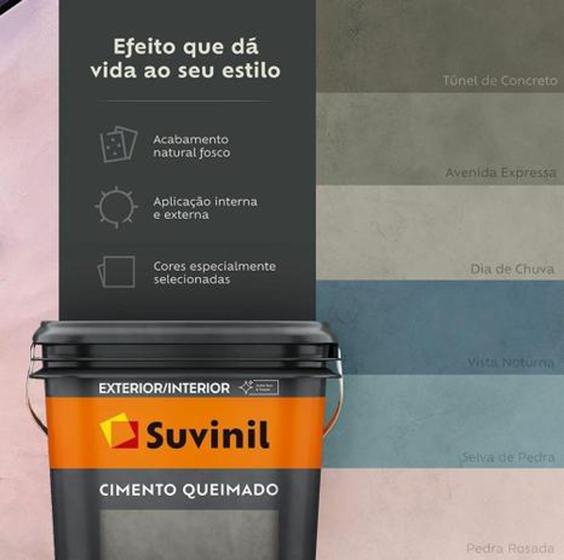 Cimento Queimado Suvinil Dia de Chuva 5Kg - Cimento para Construção ...