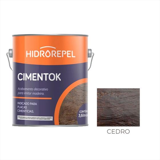 Imagem de Cimentok 3,6 Litros Hidrorepel - Gel Envelhecedor Cores - Cedro