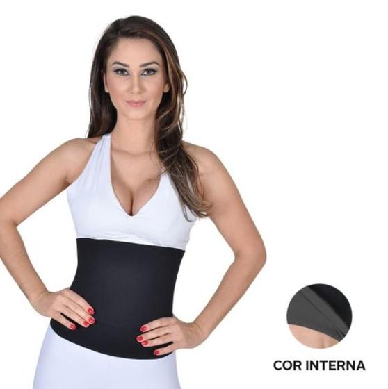 Imagem de Cinta Abdominal Neoprene Ajustável Alta Queima Gordura Reduz Medidas Less Now