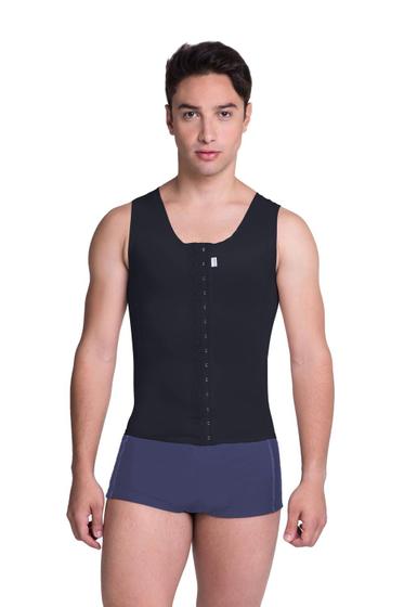 Imagem de Cinta Camisa Masculina Regata Masculino Modeladora Pós Cirúrgico Operatório Ginecomastia Lipoaspiração Abdominal 1620 