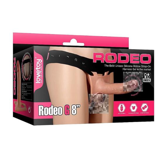 Imagem de Cinta com Capa Peniana Rodeo G 8 Lovetoy 19,5cm Comprimento 15,5cm Penetrável