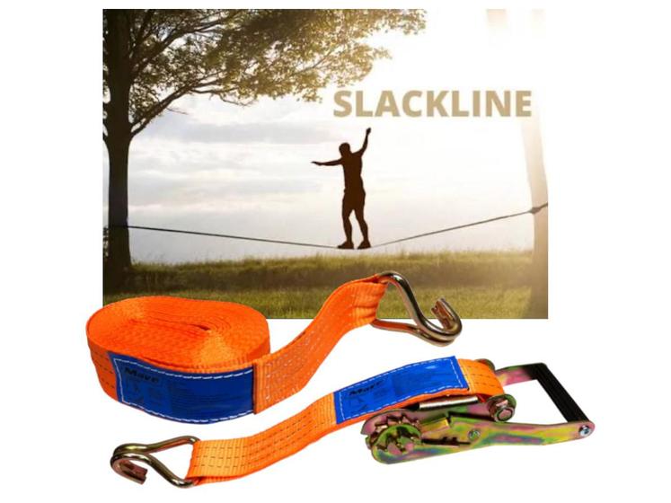 Imagem de Cinta Com Catraca Para Carga 9M x 50MM 3000KG Mave MV043 Gancho J Slackline