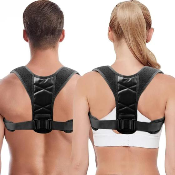 Imagem de Cinta Corretor Postural Smart Suporte Ajustador Alinhamento Coluna Ombro Unisex