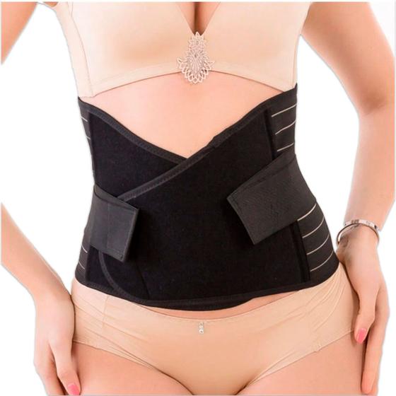 Imagem de Cinta Faixa Abdominal Compressiva C/Barbatanas Coluna Pos Parto Pos Cirurgico