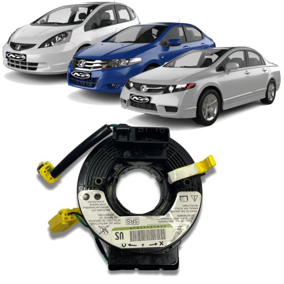 Cinta fita Airbag Volante Honda City Civic Fit 2009 2010 2011 2012 2013 TopKar Cinta de