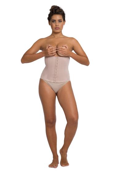 Imagem de Cinta Modeladora Abdominal com Colchetes e Barbatanas (Grande - Bege)