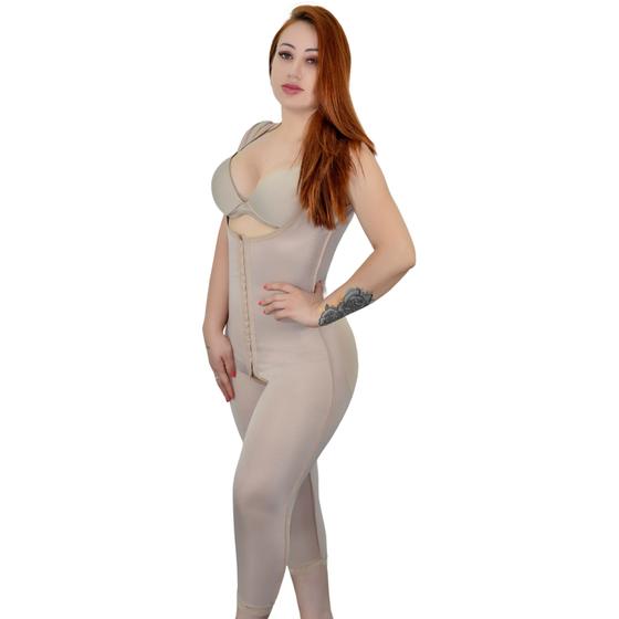 Imagem de Cinta Modeladora Com Pernas, Abertura Frontal Cós Alto