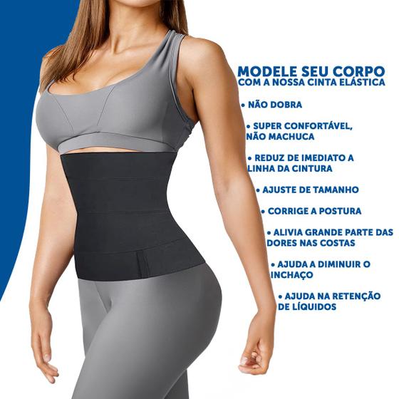 Imagem de Cinta Modeladora ELASTICO Alta Compressão INVISÍVEL Queima Gordura