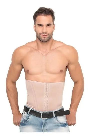 Imagem de Cinta Modeladora Masculina 12 Barbatanas Abdominal