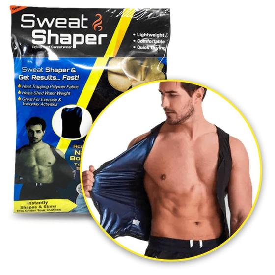 Imagem de Cinta Modeladora Redutora Queima Gordura Efeito Sauna Masc. - Sweat Shaper