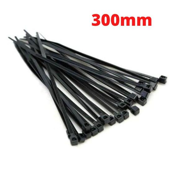 Cinta Plástica Fita Braçadeira Nylon 30cm 100un Menor preço em Cinta Plástica Fita Braçadeira Nylon 30cm 100un