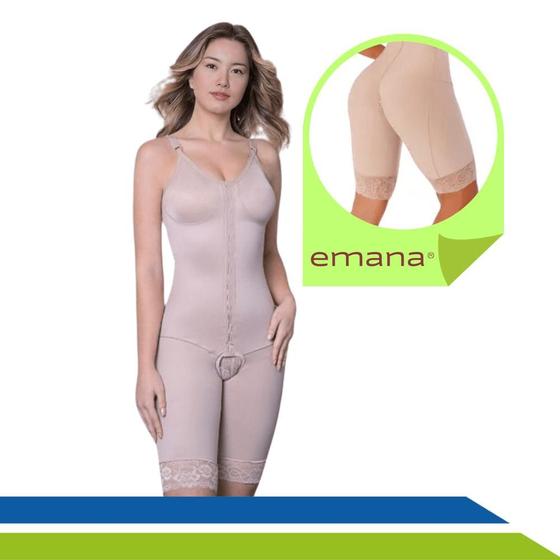 Imagem de Cinta Pós-Cirúrgica Emana Abdominoplastia Lipo Gluteoplastia Macaquinho Média Compressão New Form