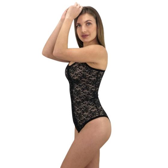 Imagem de Cinta Pos Cirurgica Modeladora Com Colchetes E Renda New Form 60631