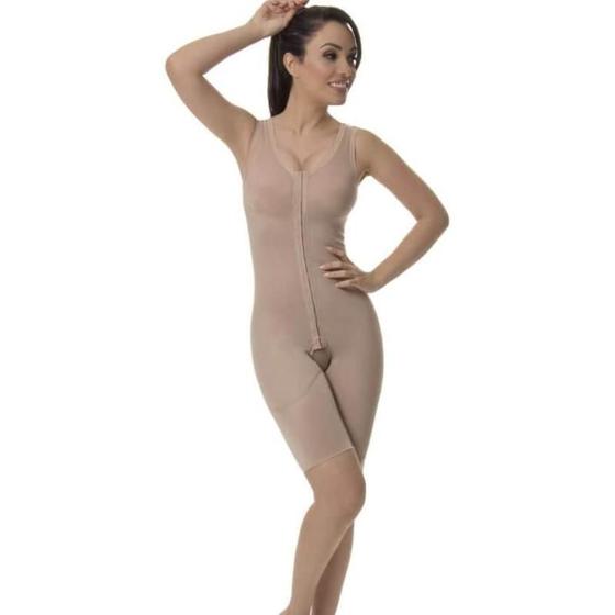 Imagem de Cinta Pos Cirurgica Regata Com Colchetes e Reforço no Culote New Form 60423