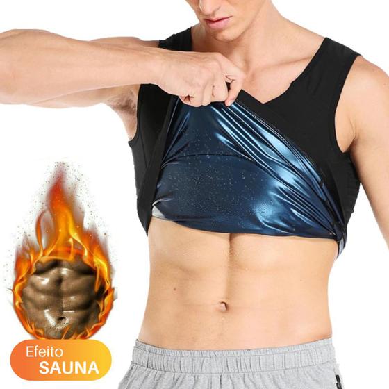 Imagem de Cinta Regata Queima Gorduras Barriga Camiseta Sauna