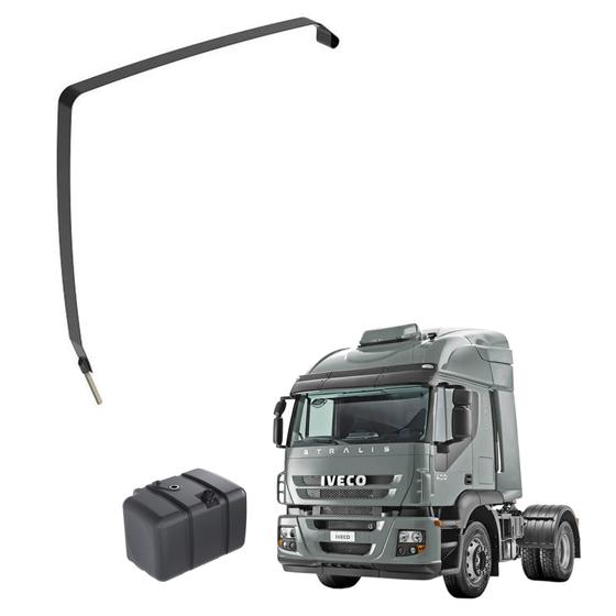 Imagem de Cinta Tanque Plástico Iveco Stralis Tector Euro Aço Preto