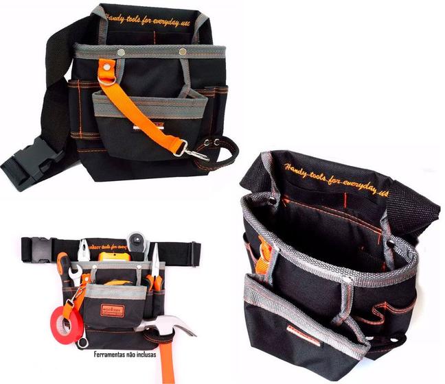 Cinto Cinturão de Ferramentas Bolsa Lona Importada 8 Compart Menor preço em Cinto Cinturão de Ferramentas Bolsa Lona Importada 8 Compart