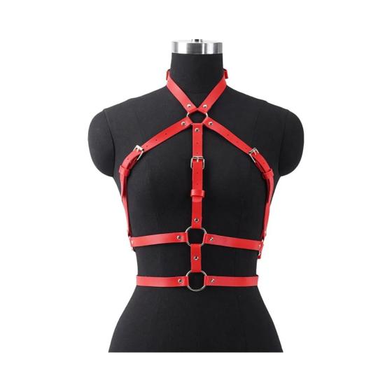 Imagem de Cinto De Cintura Gótico Punk Feminino Na Moda Estilo Rua Bondage Suspensórios Espartilho Cinto