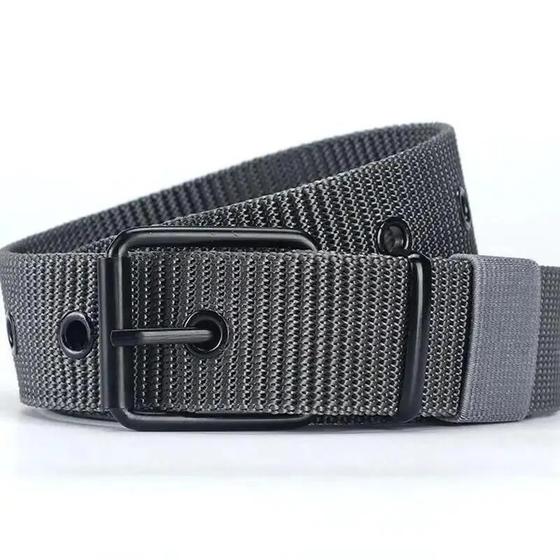 Imagem de Cinto de Couro Unissex com Fivela de Pino - Ideal para Esportes e Jeans