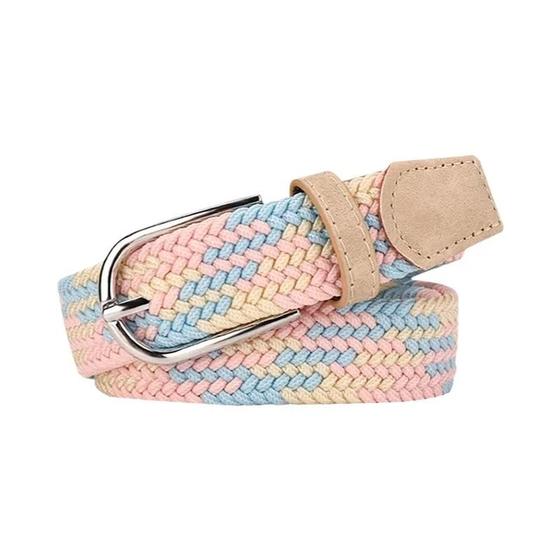 Imagem de Cinto de Lona Elástico Feminino - Sem Fivela, Sem Perfuração - Ideal para Jeans