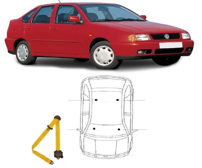 Imagem de Cinto de Segurança retrátil de 3 pontos dianteiro VW Polo