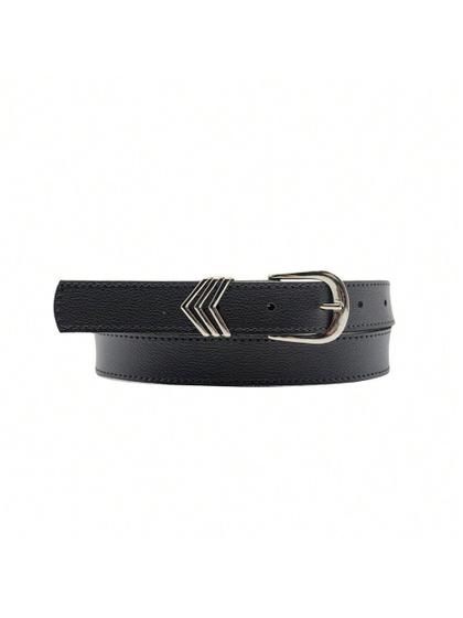 Imagem de Cinto Feminino 2,5cm Fivela Dourada Prateada Passador Detalhado Moda Atual Inverno Verão 96030