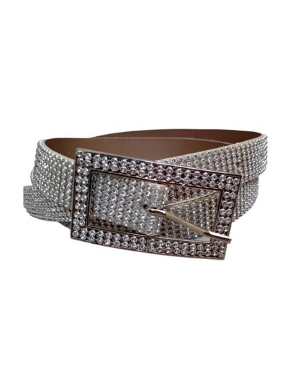 Imagem de cinto feminino strass brilho fivela retangularc com strass 2,5CM 022