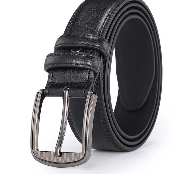 Cinto Masculino de Couro Multicolorido com Fivela de Pino - Versátil e Elegante Imagem de Cinto Masculino de Couro Multicolorido com Fivela de Pino - Versátil e Elegante