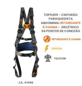 Imagem de Cinto paraq. top 5405 4 p. abd retardante a chama ferragens dieletricas ca 47946 top cintos