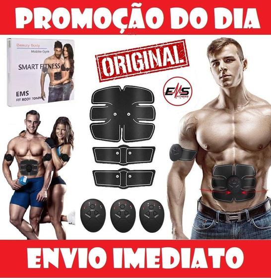 Imagem de Cinto Tonificador Abdominal Estimulador Muscular Redutor Braço Perna Coxa Aparelho Academia Abs Pro Toning