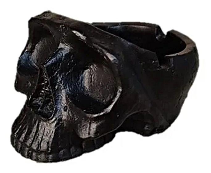 Imagem de Cinzeiro de Resina Pequeno modelo Cranio - Caveira Black - Decore Casa