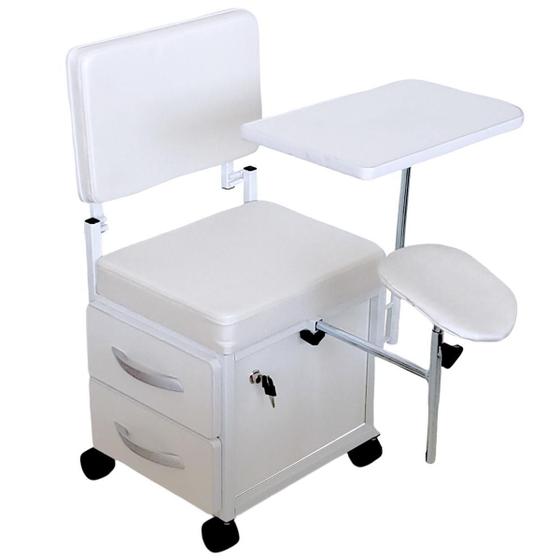 Imagem de Cirandinha Manicure Pedicure Evolux Branca Com Gaveta Branca
