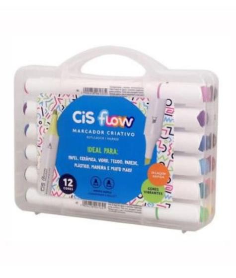 Imagem de CIS FLOW   MARCADOR CRIATIVO   Sortido   Estojo c/12   CIS   5.7779