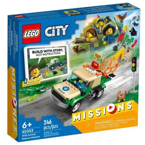 Imagem de City Missões De Resgate De Animais Selvagens 246 Peças 60353 - Lego