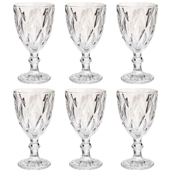 Cj 06 Taças de Vidro Diamond Vencedor 350ml Menor preço em Cj 06 Taças de Vidro Diamond Vencedor 350ml