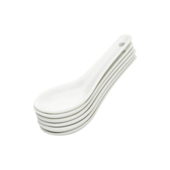 Imagem de Cj 6 Colheres P/ Finger Food de Porcelana 13cmx12cm - Lyor